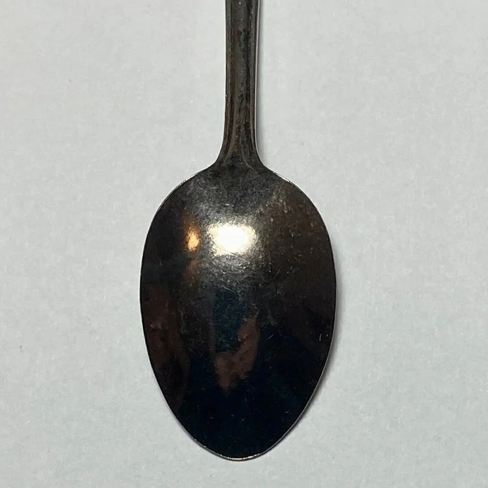 Florida Collectible Silver Travel Souvenir 4 3/8” Spoon Enamel Shield USA EUC‎